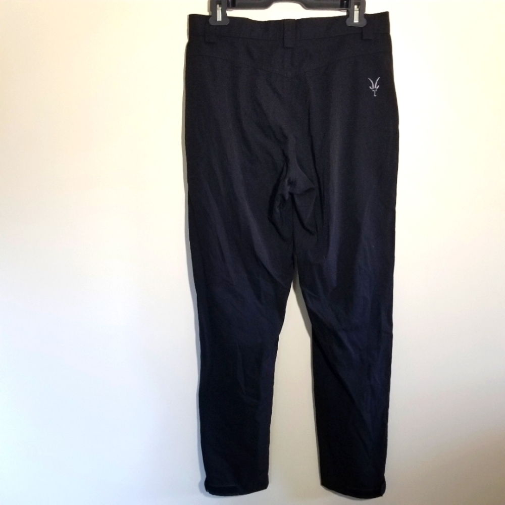 Ibex Hiking Pants Womens Black Velcro Cuff Stretch Fabric Cotton Blend Size 8